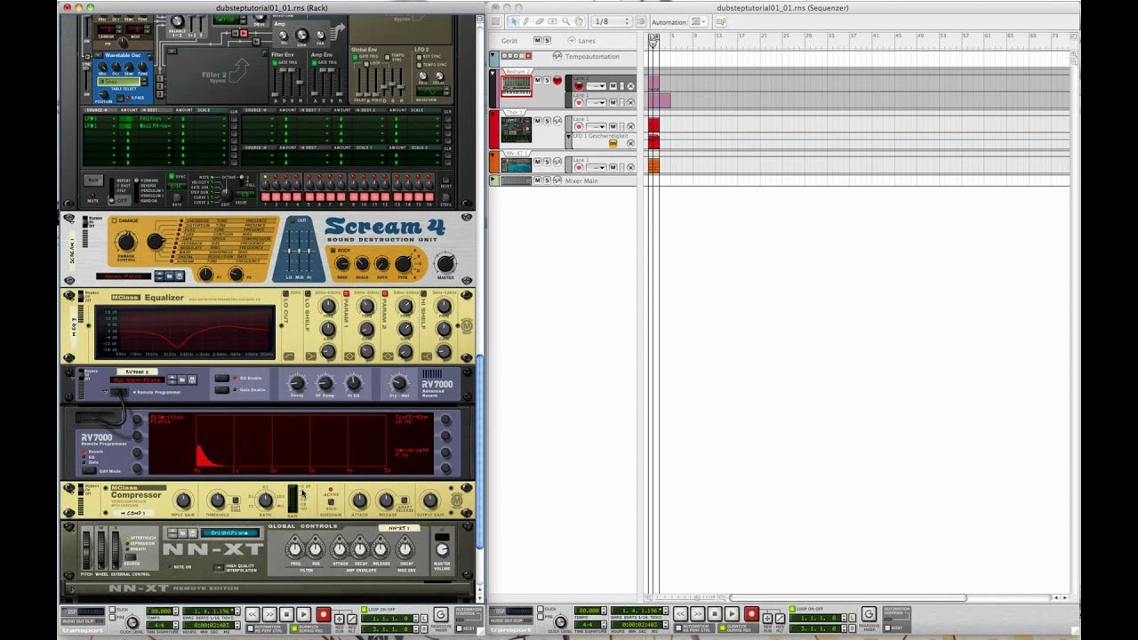 Reason 4 Dubstep Tutorial: Sidechain Compression