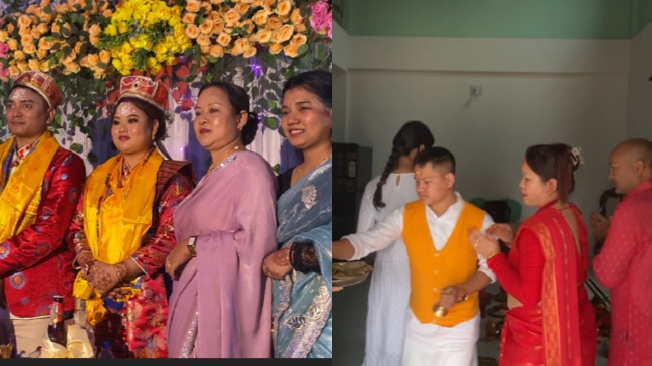Vawju ko ma aja housewarming puja 🙏/feri pani lagim hami priya ko reception ma 💐🌼