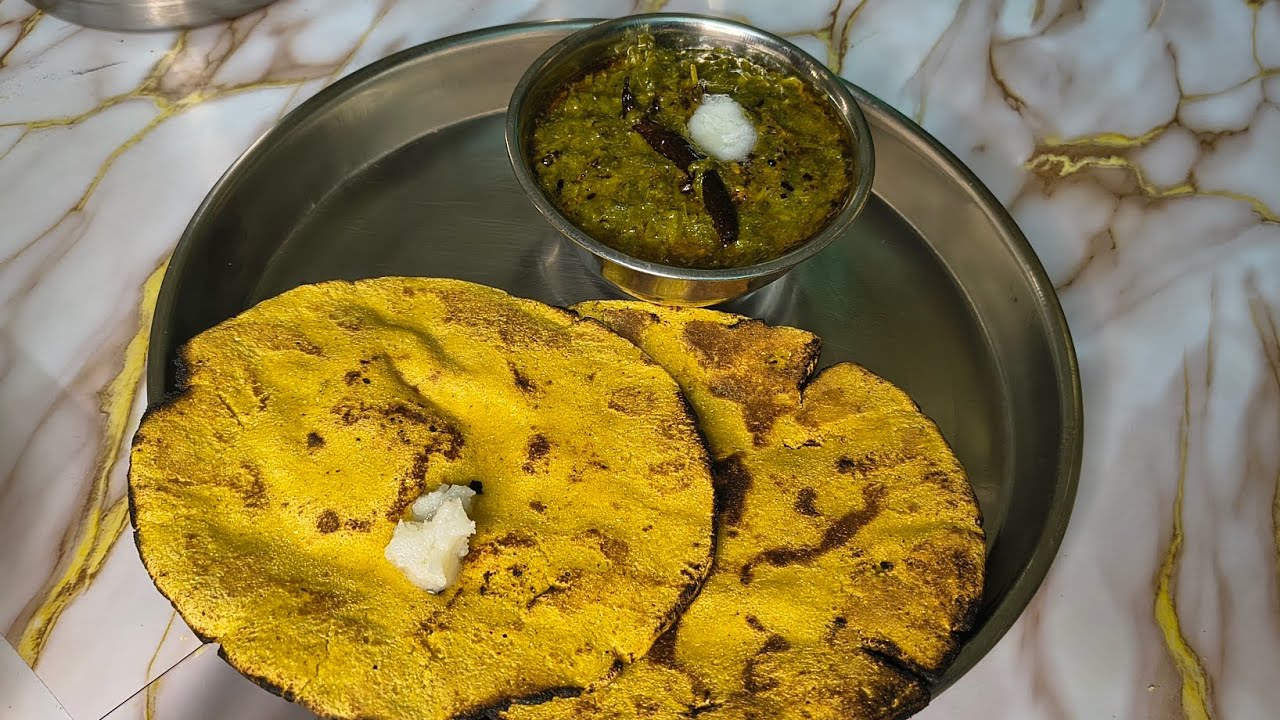 मक्के की रोटी और चने का साग ज़रूर बनाएं और उंगलियां चाट चाट कर खाएं 😋#viral #cooking #recipe #saag #