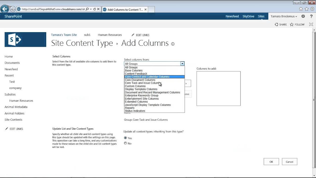 SharePoint 2013 Build Content Types Demo