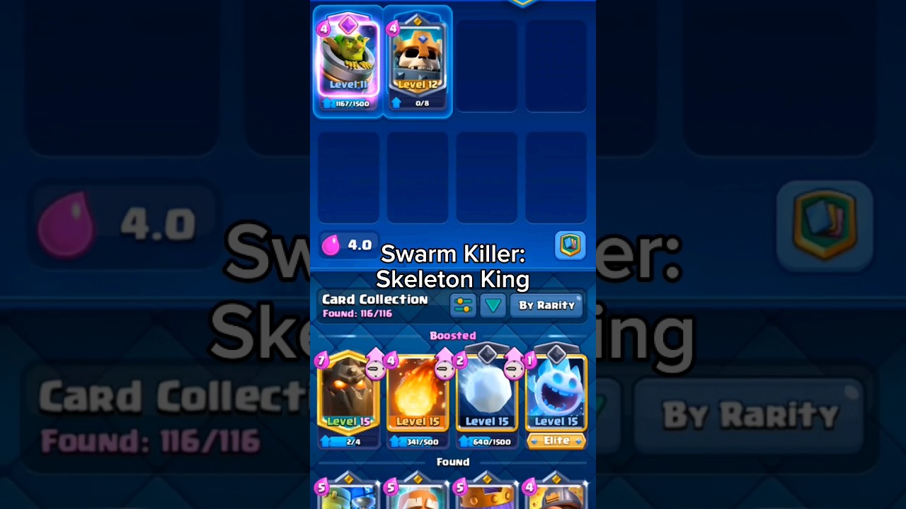 BEST DECK FOR ARENA 16 | MORTAR SKELETON KING SWARM | CLASH ROYALE