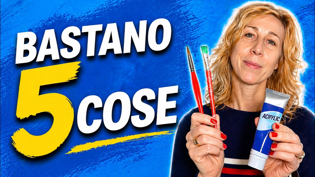 Materiali per iniziare a dipingere con acrilico (bastano queste 5 cose)