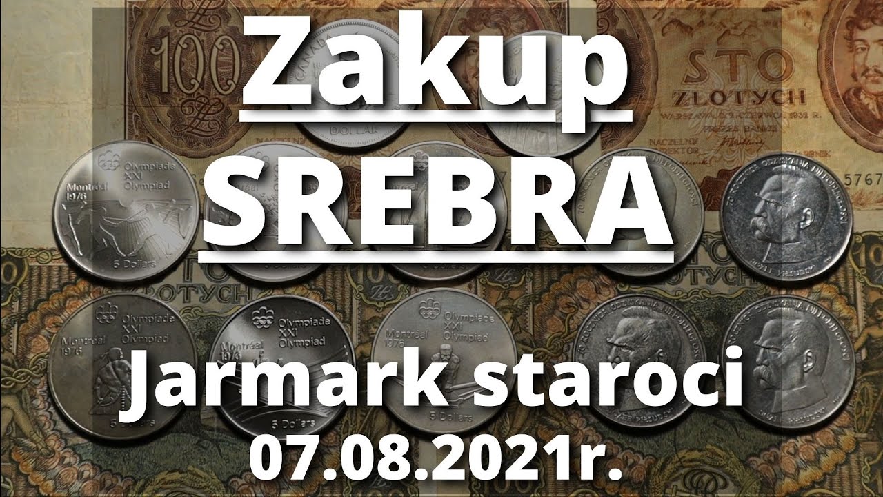 Zakup srebra na giełdzie staroci. Nowe banknoty i srebrne monety do zbioru.