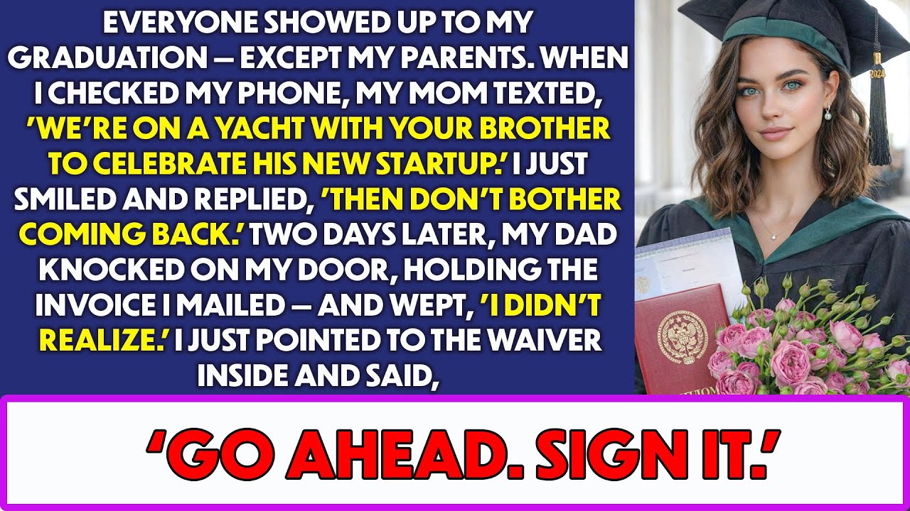 Everyone Showed Up To My Graduation — Except My Parents. When I Read Their Text...