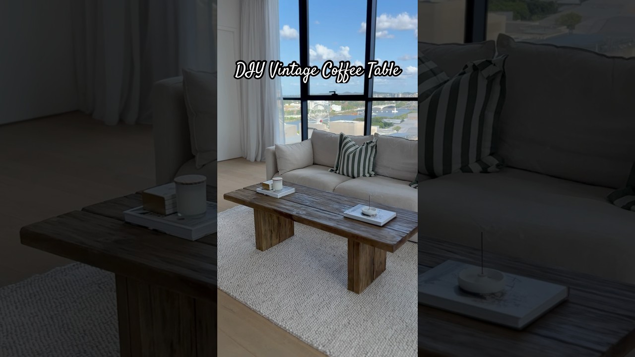 DIY VINTAGE COFFEE TABLE ☕️ #diy #woodwork #diytutorial #beginnerdiy