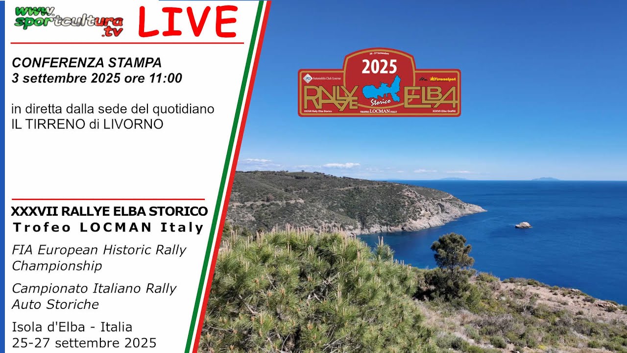 Conferenza stampa XXXVII Rallye Elba Storico - edizione 2025 | SPORTCULTURA.TV