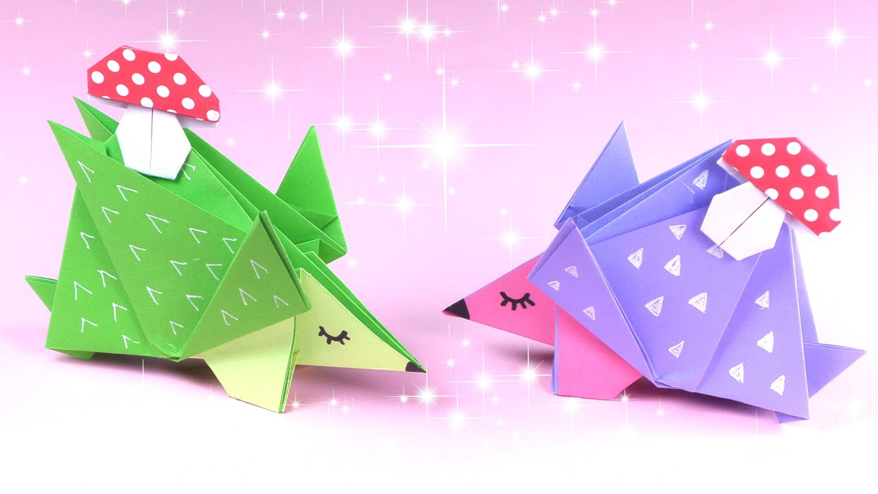 Origami Hedgehog 🦔 How To Make a Paper Hedgehog 💗 Origamiso