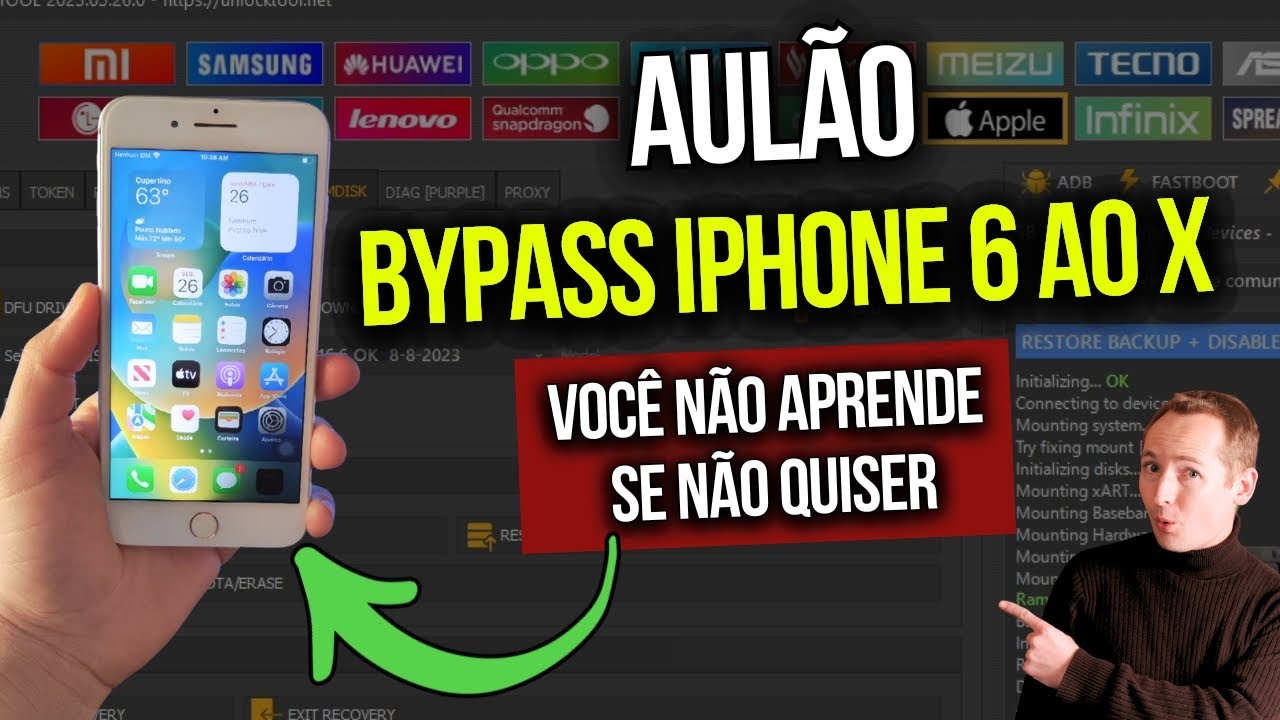 AULÃO 2025 | BYPASS IPHONE 6 AO X COM SINAL | DESSA VEZ VOCÊ NÃO VAI MAIS ERRAR