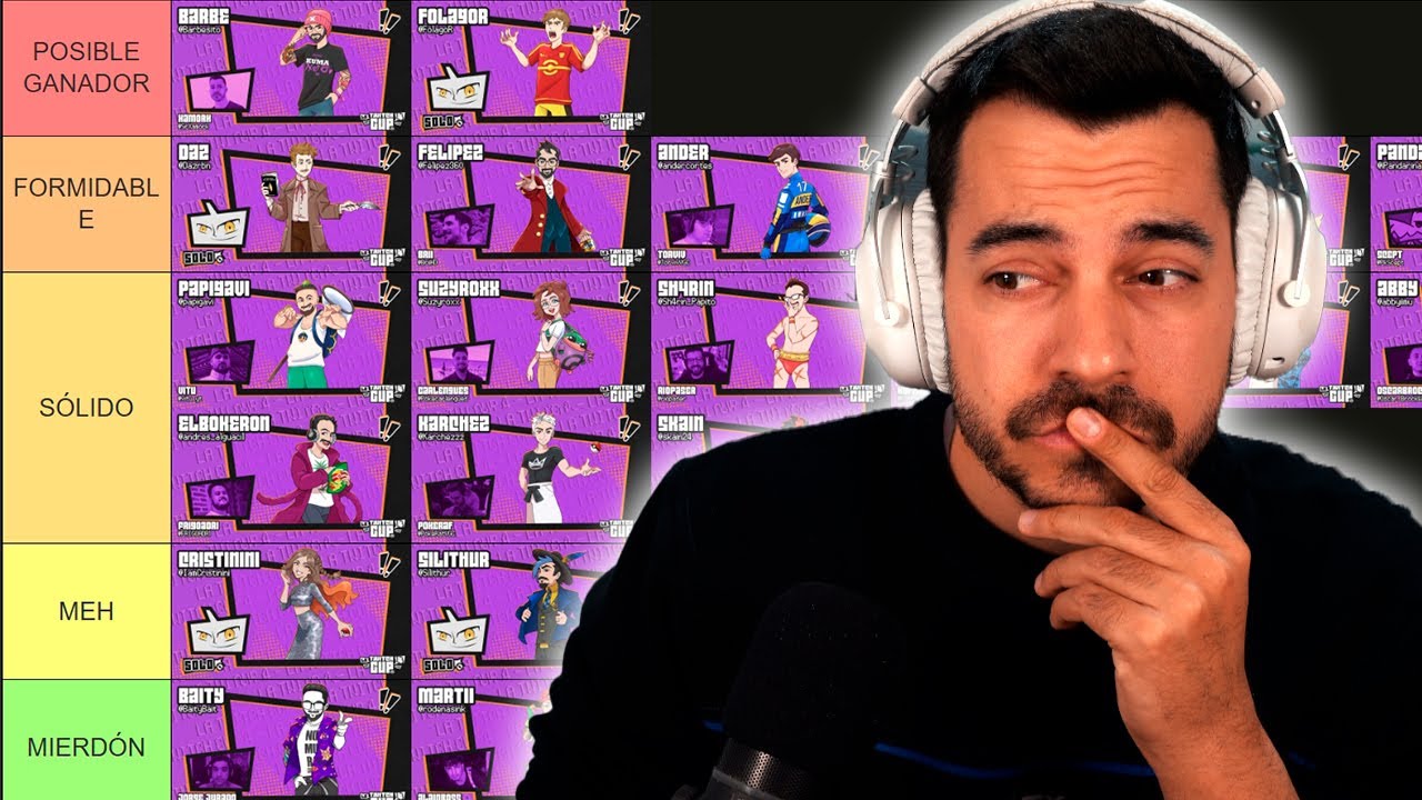 TIERLIST PARTICIPANTES TWITCH CUP 4 by Xamork