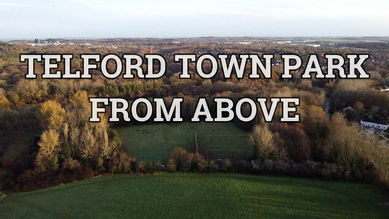 Fly Over The Telford Town Park at 70 Meters by Telford Ultimate Guide