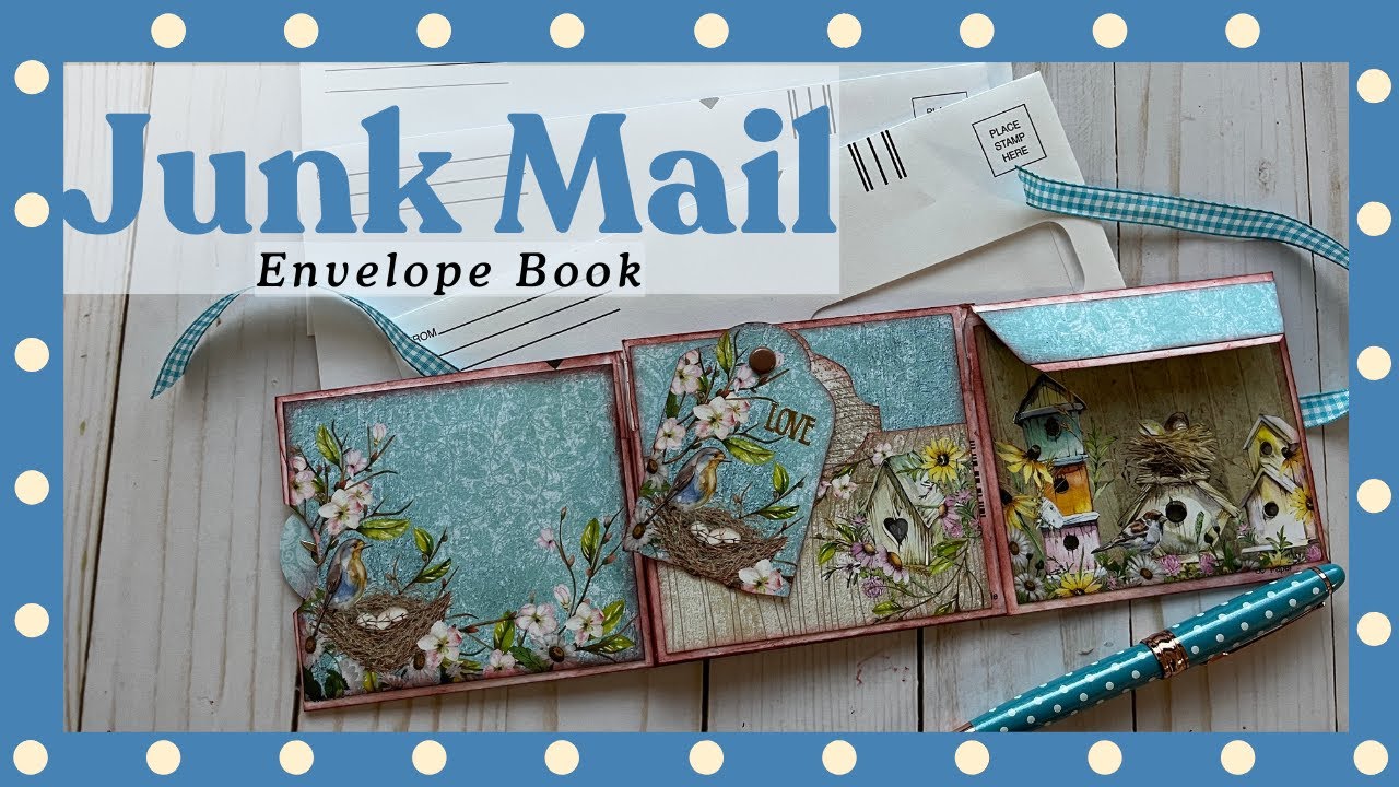 🌼 How To Make A Junk Mail Envelope Book 🌼 (Giveaway Ended)
