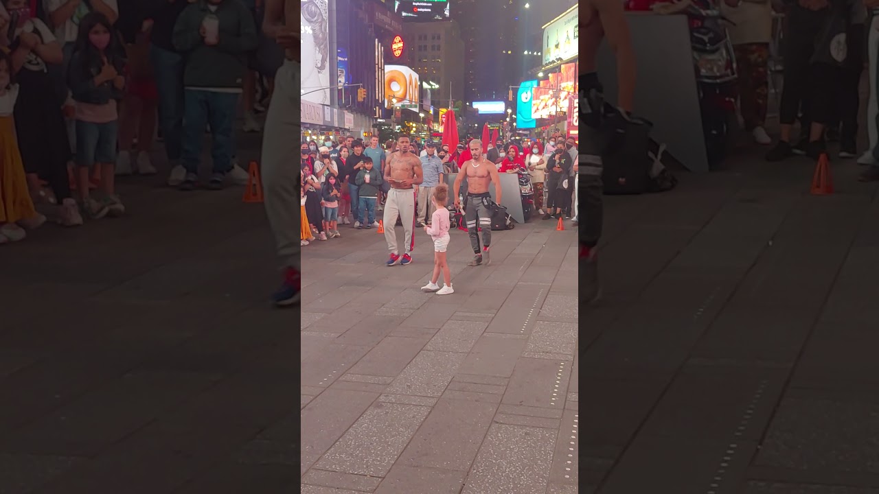 Ava dancing in Time Square, NY