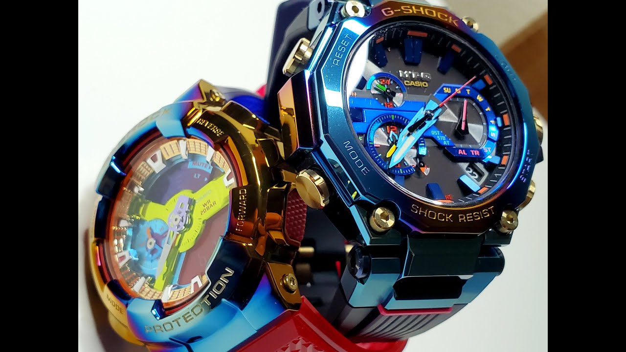 Quick Visual Comparison: G-Shock Rainbow & Blue Phoenix