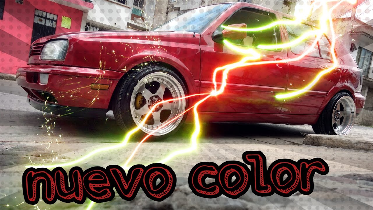 Golf Mk3 rojo/ nuevo color al golf/ pintando golf Mk3 / golf con cantoneras