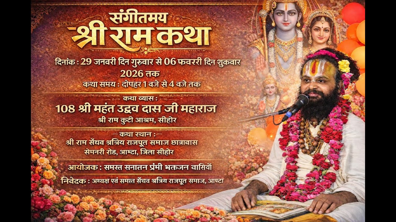 🔴LIVE | DAY - 9 | संगीतमय श्री राम कथा | कथा व्यास महंत श्री उद्धवदास जी महाराज #katha #shriramkatha