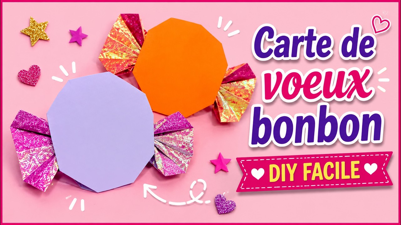 Comment faire une carte anniversaire bonbon en origami