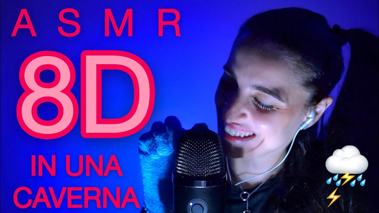 ASMR 8D in una CAVERNA RIFLESSIVA con SUONI DELLA NATURA e TEMPORALE + PIOGGIA RILASSANTE 😴WOW 😱