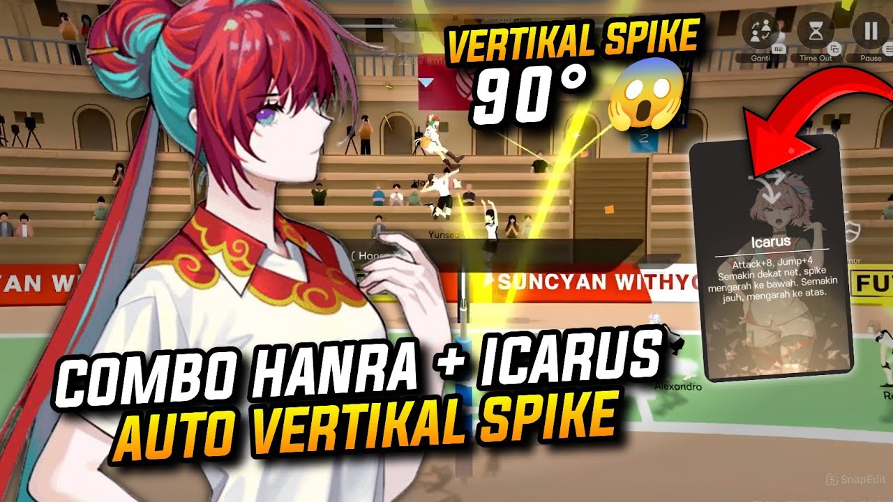 Perfect 90&deg; Vertical Spike Hanra + Combo Icarus - The Spike VolleyBall Cross