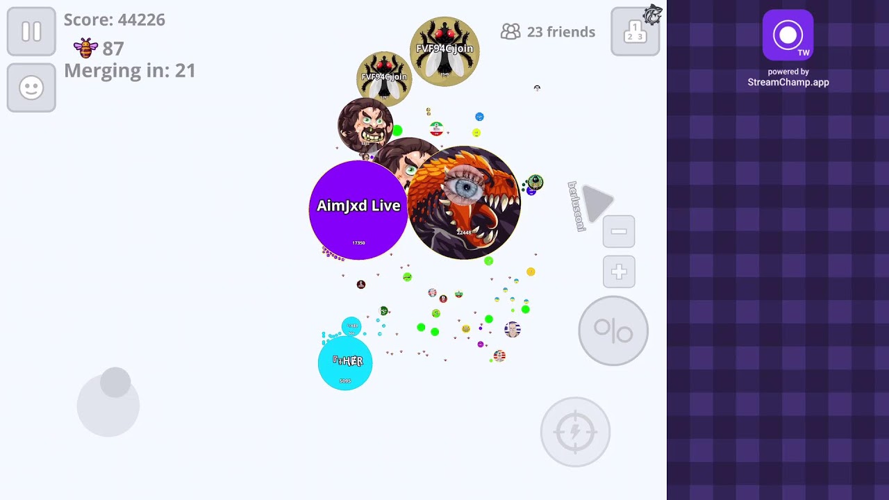Aimjod agario live #agario #Miniclips