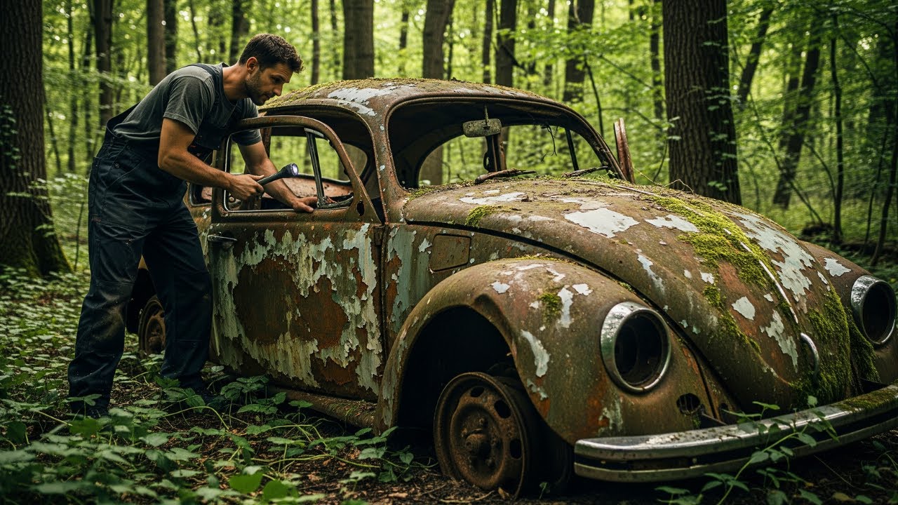 Abandoned for 80 Years: 1945 Volkswagen Beetle Rare Restoration - ASMR