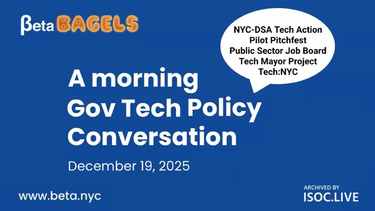 BetaBagels 012 - A morning Gov Tech Policy Conversation