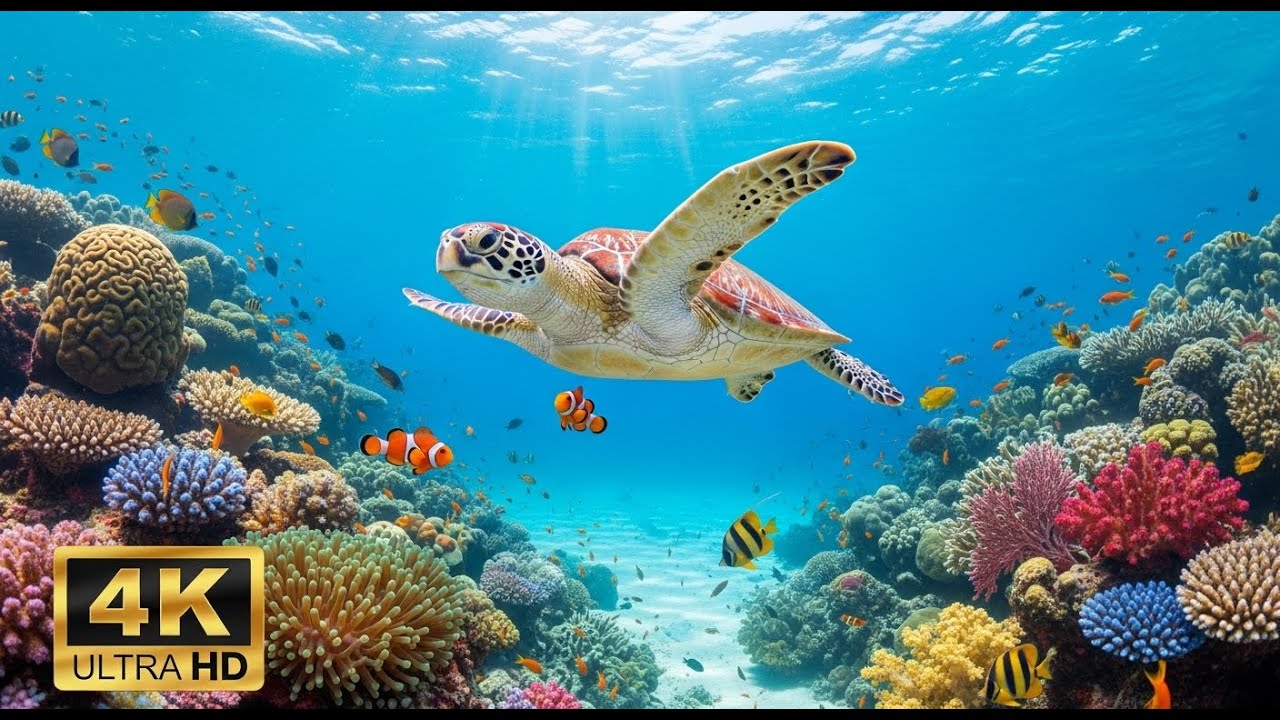 🌅 Deep Sea Aquarium 4K &ndash; Tranquil Fish Swimming & Soothing Background Music