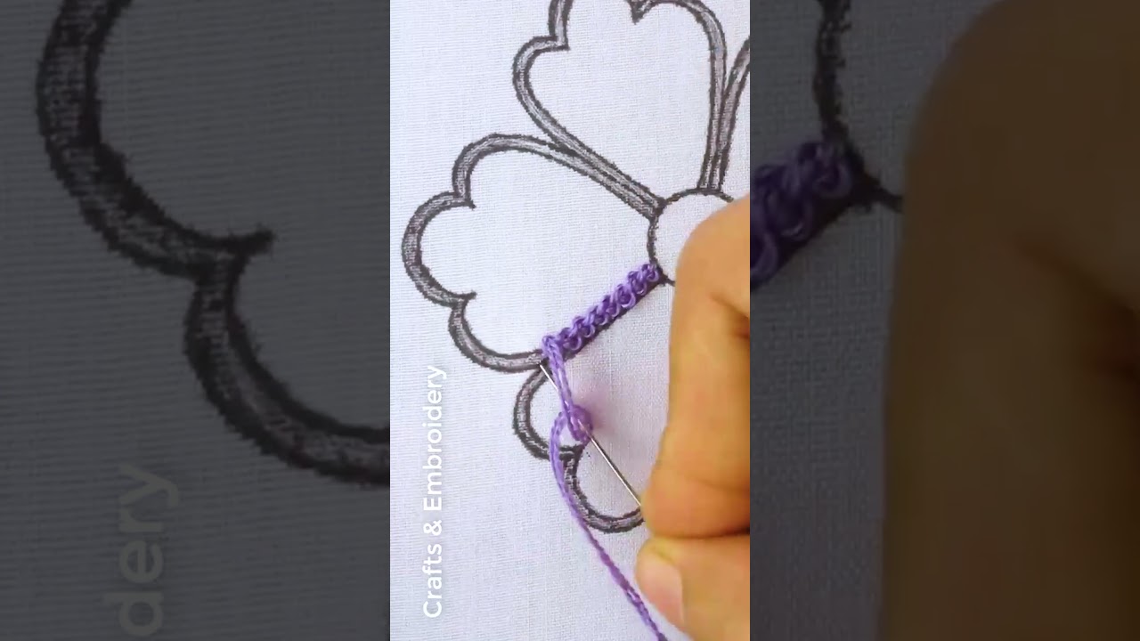 🌸 Elegant Hand Embroidery flower Patterns 🌸 #shorts  #trending #embroidery #cute #viral #art #diy