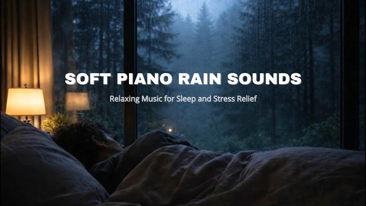3 Hours Relaxing Piano Music & Rain Sounds for Deep Sleep, Stress Relief and Anxiety