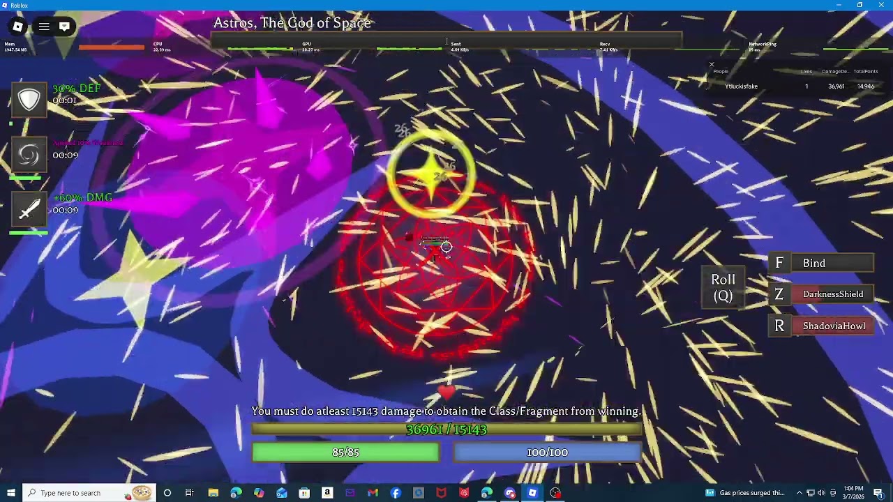 Solo Astros with Impec+chainsbinder (Something Boss Fights)