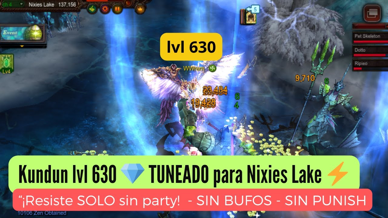 MU Online 2025 | Cómo TUNEAR tu Kundun lvl 630 ⚡ Para resistir solo en Nixies Lake