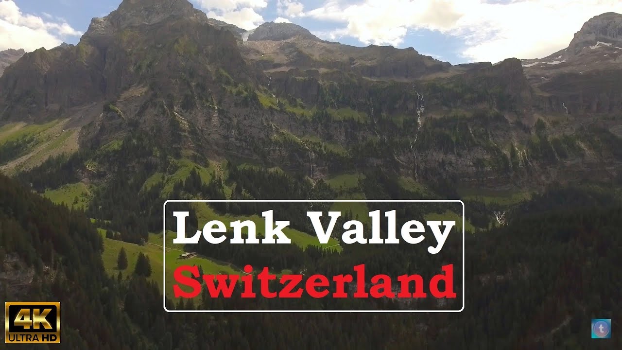 Swiss Landscape - Lenk Valley / Valley of Water Falls / Drone view - watch till the end