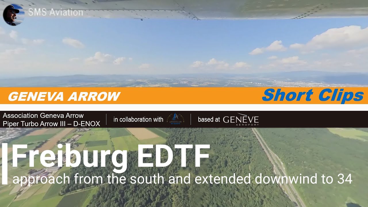 Freiburg im Breisgau (EDTF) - Landing on Runway 34