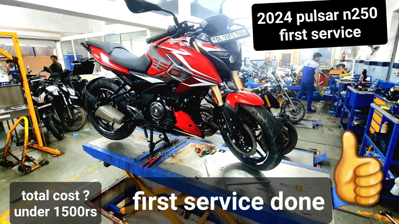 2024 Bajaj Pulsar N250 first Service Cost |under 1500rs first service| first Service Full Details