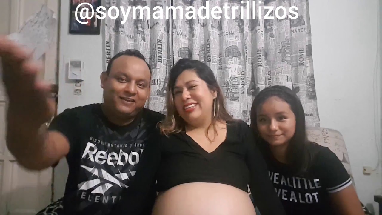 Baile de trillizos en familia 3 dias antes de nacer