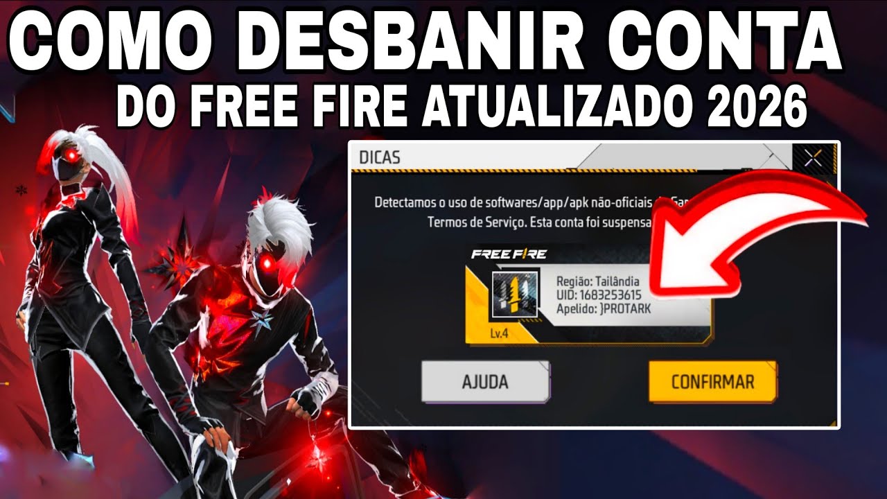 COMO DESBANIR UMA CONTA DO FREE FIRE 2026 ATUALIZADO OU ATÉ MESMO RECUPERAR CONTA BANIDA PERMANENTE 