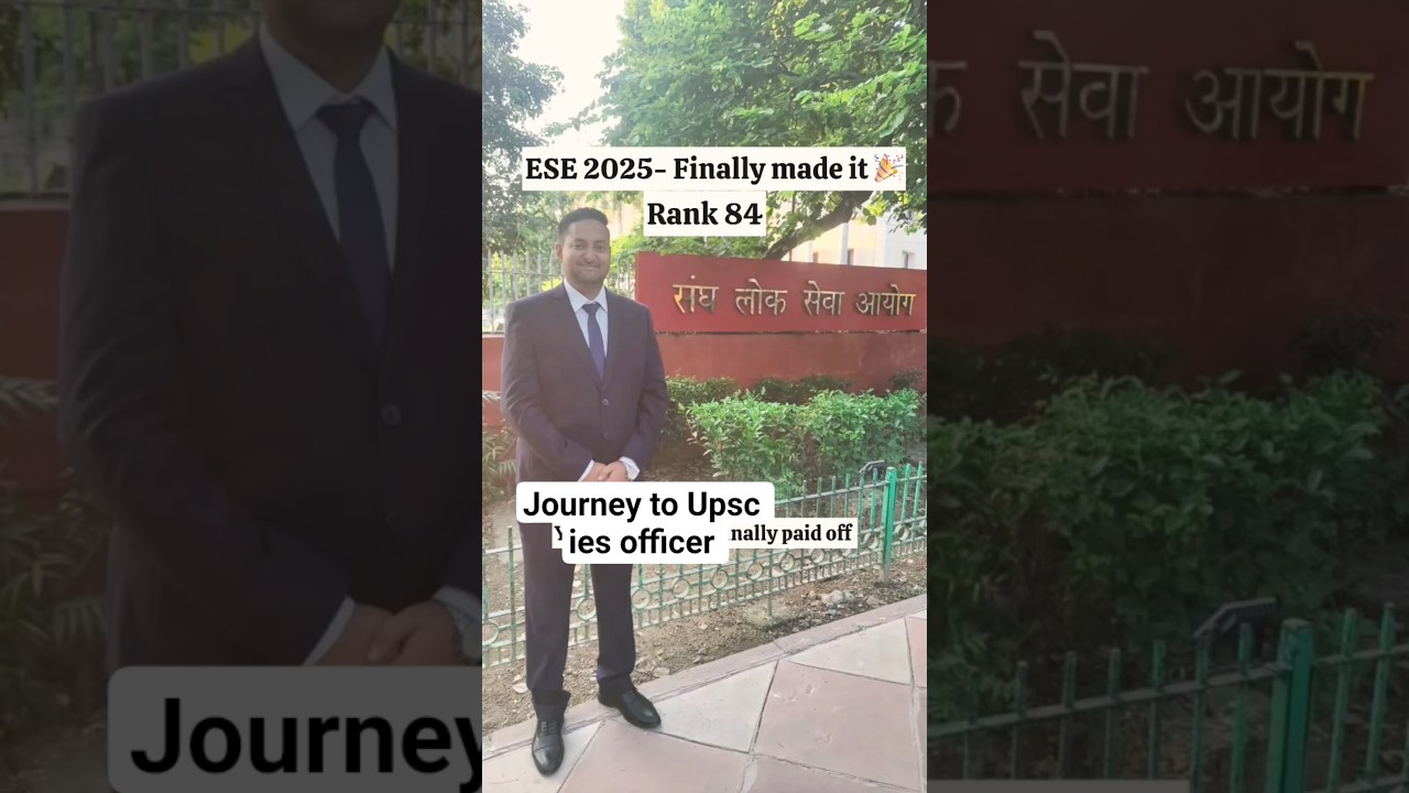 journey to upsc ies officer 