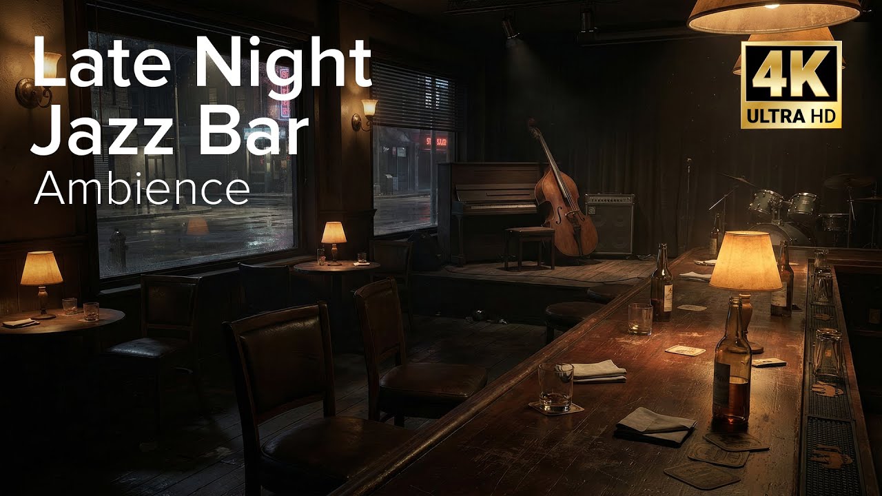 Late Night Jazz Bar | Rain Outside, Jazz Inside