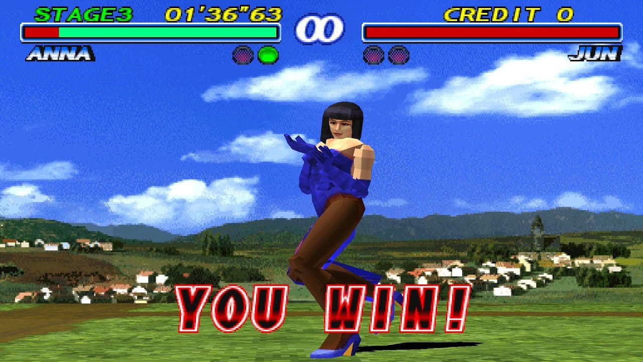 Tekken 2 - Anna - Arcade Mode (PS1)