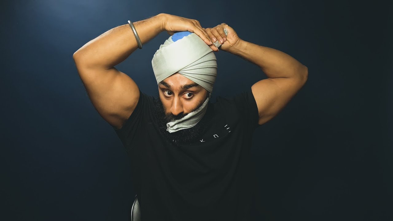 Silently tying my turban!