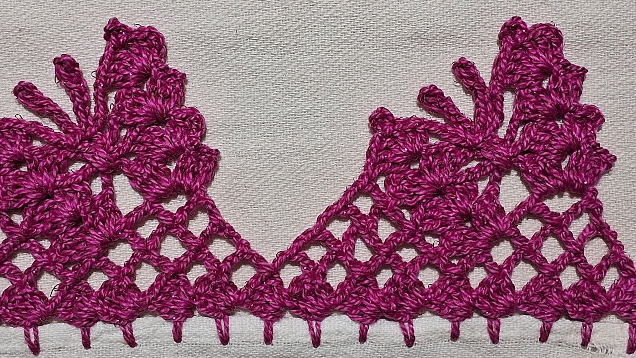 Barrado diferente de borboletas # barrado carreira única@Canalcrocheparainiciantes