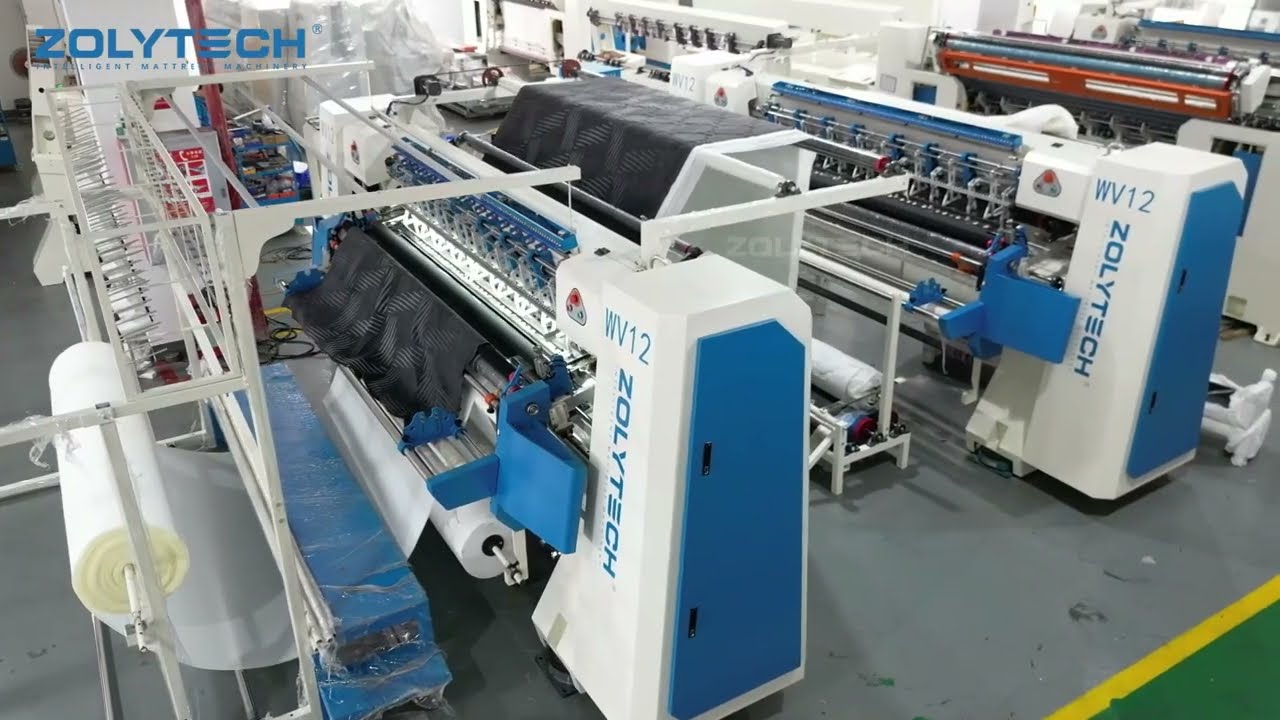 Hot Sale Model ZLTWV12 Automatic Lubrication System Multi-needle Chain Stitch Quilting Machine