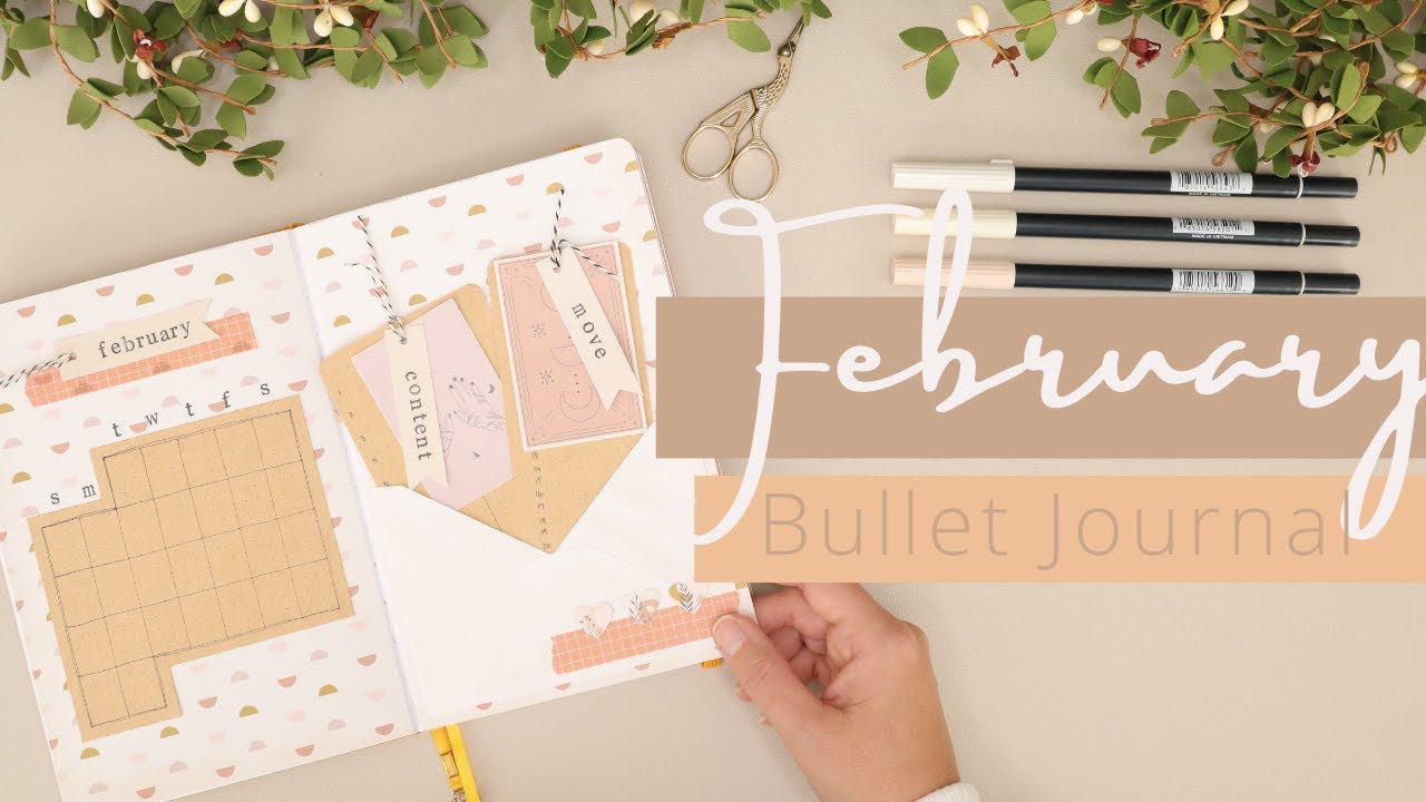 2022 February Bullet Journal Setup | Bullet Journal Plan with Me | Scrapbook Journal | Art Journal