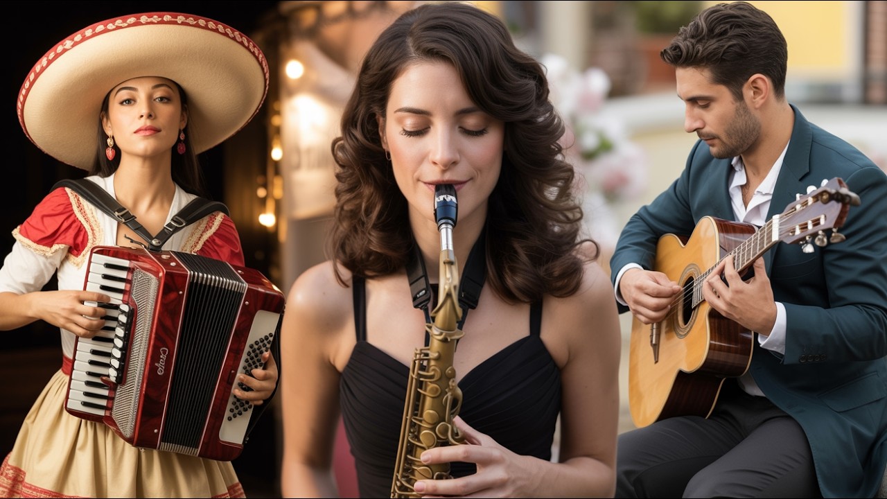 Romantic Saxophone Instrumentals 🎷 Spanish & Mexican Classics | Guitar & Accordion