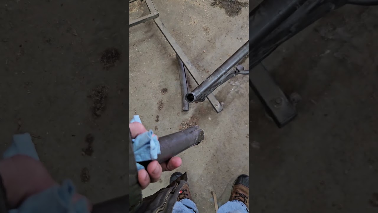 Removing steering stem bearings from dirt bike frame diy tool