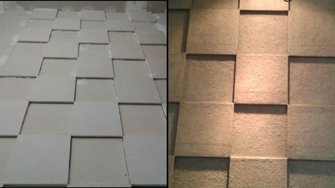 DIY DRYWALL FAKE STONE WALL