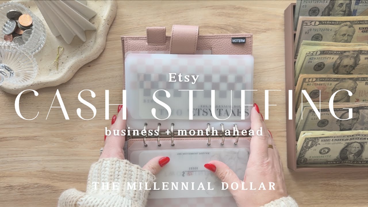 Cash Stuffing | $1433 | Into Business Binder + Month Ahead Binder