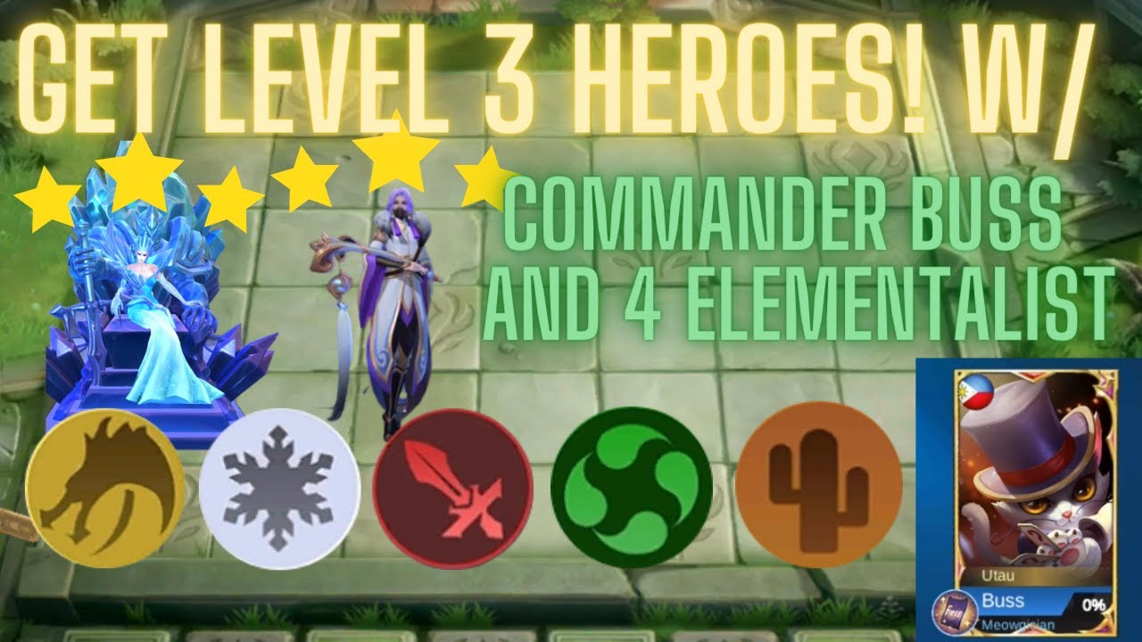 LEVEL 3 LUO YI AND AURORA USING 4 ELEMENTALIST! DRAGON ALTAR SYNERGY | Magic Chess | MLBB