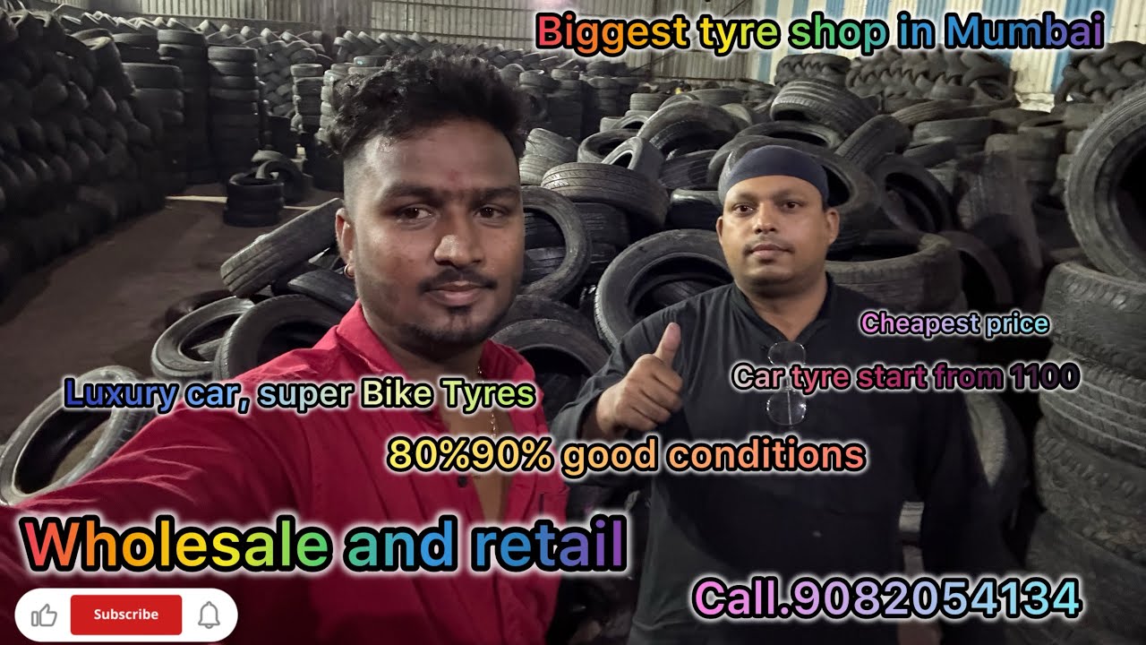 Biggest tyre shop in Mumbai/ cheapest second hands tyres car Bike / 80%90%good condition all details
