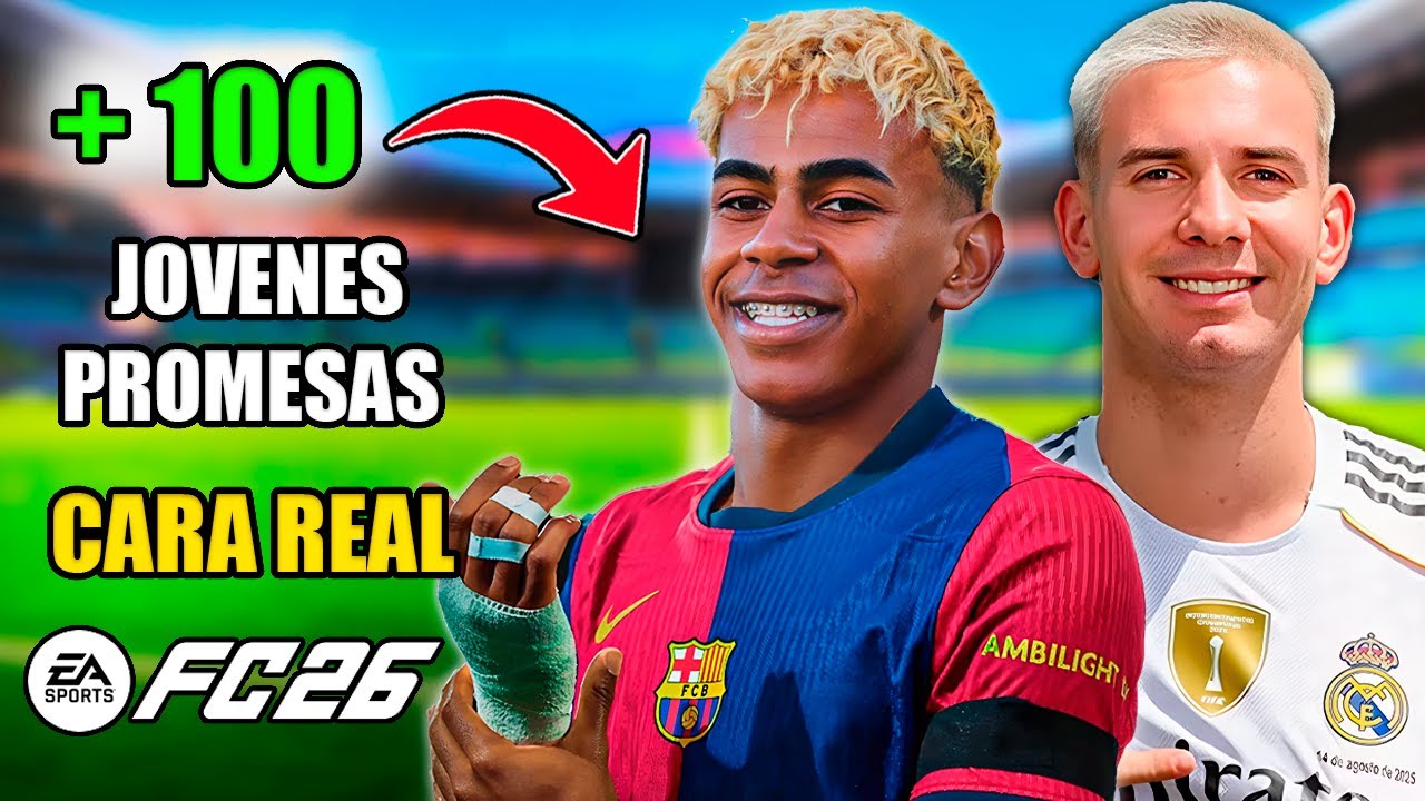 ¡DESCUBRE las MEJORES Jóvenes PROMESAS de FC 26 con CARA REAL!