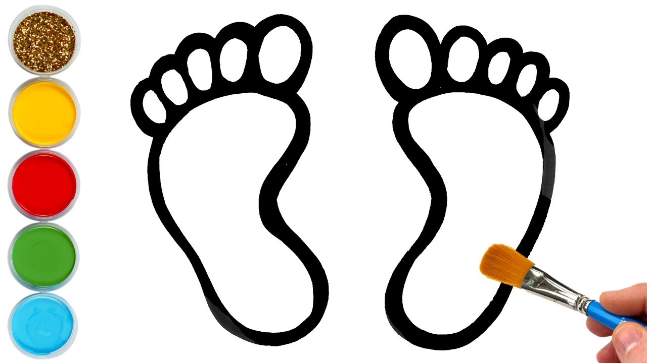 Feet & Hands Drawing, Painting, Coloring for Kids & Toddlers | How to Draw, Paint Body Parts
